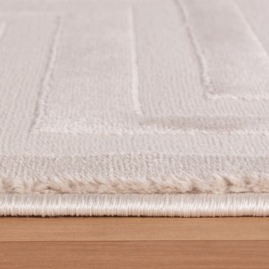 Binnenkleed met strepen, beige kleur, voor de woonkamer, bohemian stijl, duurzaam en gaat lang mee.