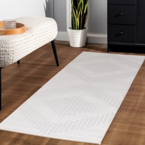 Binnenkleed, gestreept patroon, crèmekleur, voor de woonkamer, antislip, voor dagelijks gebruik