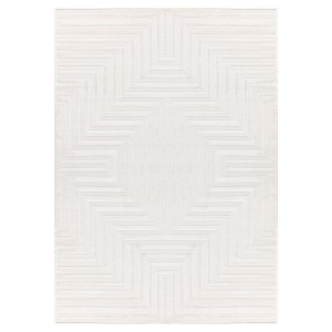 Binnenkleed, gestreept patroon, crèmekleur, voor de woonkamer, antislip, voor dagelijks gebruik