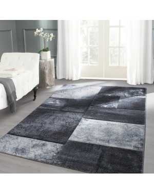 Tapis 3D moderne designe découpe de contour Hawaii 1710 Gris