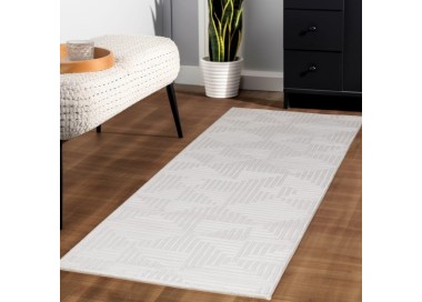 Tapis d’intérieur, motif géométrique, couleur crème, pour salon, résistant et durable, tissage plat