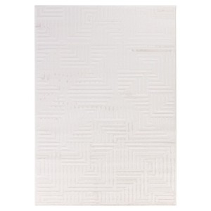 Tapis d’intérieur, motif géométrique, couleur crème, pour salon, résistant et durable, tissage plat
