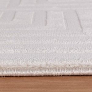 Tapis d’intérieur, motif géométrique, couleur crème, pour salon, résistant et durable, tissage plat