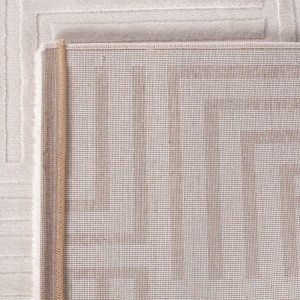 Tapis d’intérieur, motif géométrique, couleur crème, pour salon, résistant et durable, tissage plat