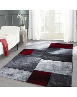 Modern 3D-tapijt met contourgesneden design, Hawaii 1710 Rood