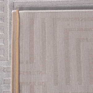 Tapis d’intérieur, motif géométrique, couleur argent, pour salon, design moderne, look naturel