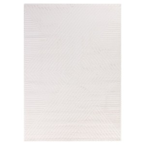 Tapis d’intérieur, motif zigzag, couleur crème, pour salon, résistant et durable, confortable