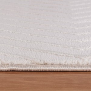 Tapis d’intérieur, motif zigzag, couleur crème, pour salon, résistant et durable, confortable