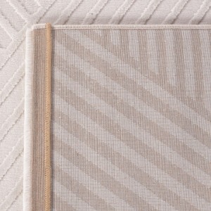 Tapis d’intérieur, motif zigzag, couleur crème, pour salon, résistant et durable, confortable