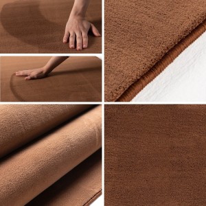 Tapis d’intérieur, couleur marron, pour salon, confortable, look naturel, usage quotidien, lavable
