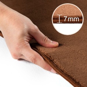 Tapis d’intérieur, couleur marron, pour salon, confortable, look naturel, usage quotidien, lavable