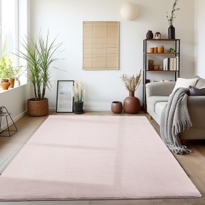 Tapis d’intérieur, couleur rose, pour salon, confortable, résistant et durable, style bohème