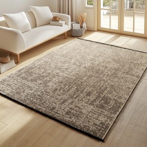 Binnenkleed met gemarmerd patroon, beige kleur, katoenchenille, Scandinavische stijl