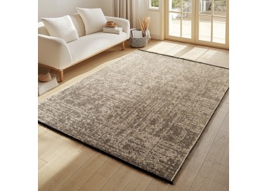 Binnenkleed met gemarmerd patroon, beige kleur, katoenchenille, Scandinavische stijl