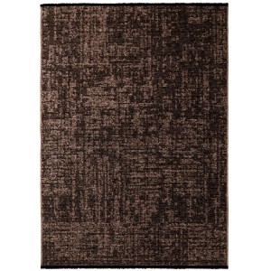 Tapis d’intérieur, motif marbré, couleur marron, matière chenille de coton, design moderne