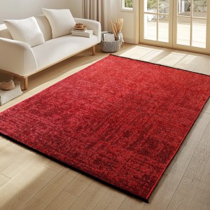 Tapis d’intérieur, motif marbré, matière chenille de coton, design moderne, confortable, lavable
