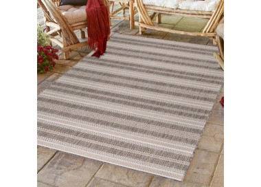 Tapis intérieur & extérieur, design vintage, couleur beige, matière polypropylène, pour cuisine