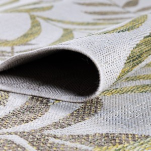 Buitenkleed met palmboommotief, beige kleur, gemaakt van polypropyleen, voor keuken en balkon.