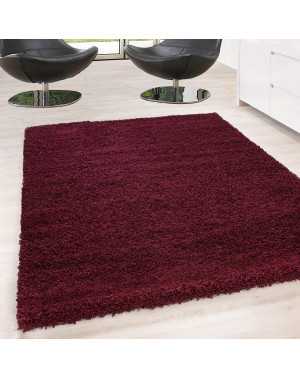Hoogpolig vloerkleed, effen kleur, poolhoogte 5 cm, ROOD