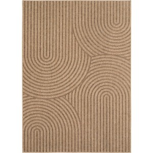 Buitenkleed, beige van kleur, gemaakt van jute, voor woonkamer en keuken, UV-bestendig, bohemian stijl