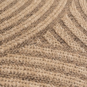 Tapis d’extérieur, couleur beige, matière jute, pour salon, cuisine, résistant aux UV, style bohème