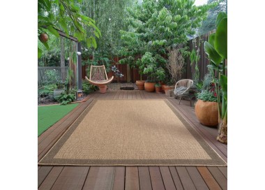 Tapis d’extérieur, matière jute, pour salon, cuisine, résistant aux UV, usage quotidien, lavable