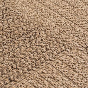 Buitenkleed, beige van kleur, gemaakt van jute, voor woonkamer en keuken, UV-bestendig, platgeweven.