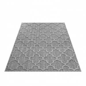 Tapis d’extérieur, couleur gris, pour cuisine, balcon, résistant aux UV, texture douce, look naturel