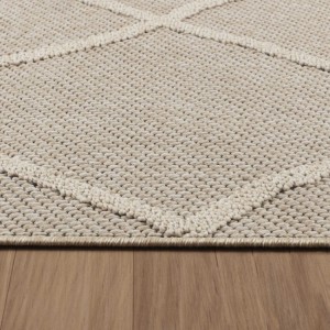 Tapis d’extérieur, couleur beige, pour cuisine, balcon, résistant aux UV, design moderne, lavable