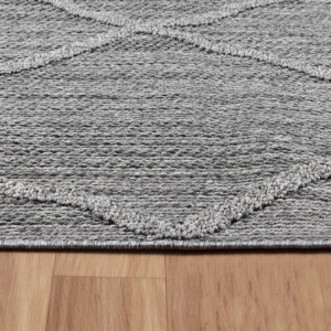Tapis d’extérieur, couleur gris, pour cuisine, balcon, résistant aux UV, antidérapant, lavable