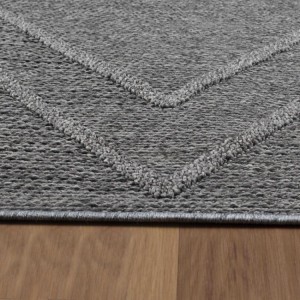 Tapis intérieur & extérieur, motif géométrique, couleur gris, pour cuisine, balcon, résistant aux UV