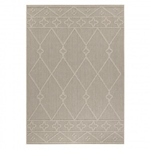 Tapis extérieur, motif géométrique, couleur beige, pour cuisine, balcon, résistant aux UV, lavable