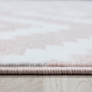 Tapis d’intérieur, couleur blanc, pour salon, antidérapant, usage quotidien, style bohème, lavable