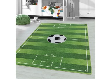 Kinderkleed met korte pool, voetbalstadionpatroon, groen