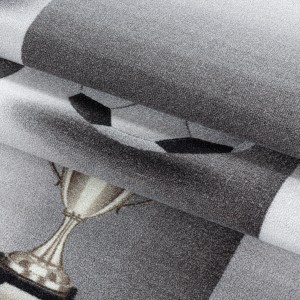 Kinderkleed met korte pool, voetbalpatroon, grijs