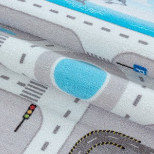 Kinderkleed met korte pool en verkeersmotief, grijs