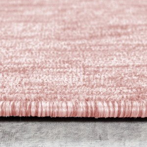 Tapis de salon à poil ras marbré brillant hauteur 4mm Rose