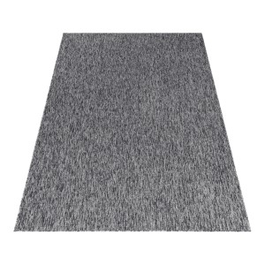 Tapis de salon à poil ras marbré brillant hauteur de 4 mm Gris