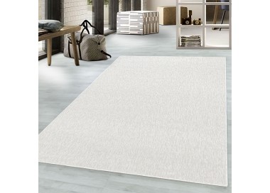 Tapis de salon à poil ras hauteur 4mm Bureau à domicile marbré Crème