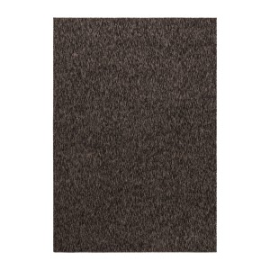 Tapis de salon à poil ras marbré brillant hauteur de 4mm Marron