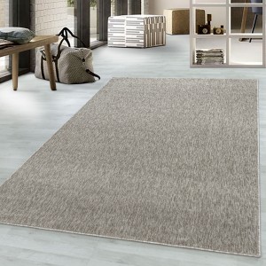 Tapis de salon à poil ras Intérieur hauteur de 4mm marbré brillant Beige