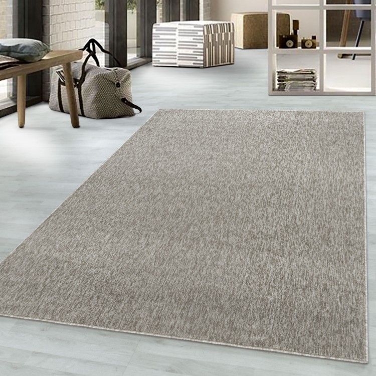 Kortpolig binnenkleed, 4 mm hoog, glanzend gemarmerd effect, beige