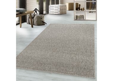 Tapis de salon à poil ras Intérieur hauteur de 4mm marbré brillant Beige