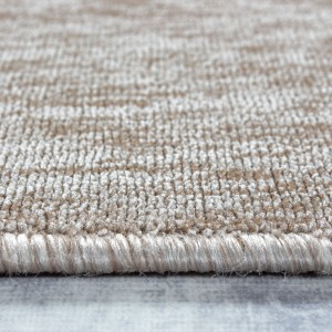 Tapis de salon à poil ras Intérieur hauteur de 4mm marbré brillant Beige