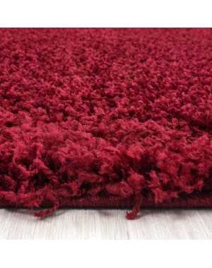 Hoogpolig vloerkleed, effen kleur, poolhoogte 5 cm, ROOD