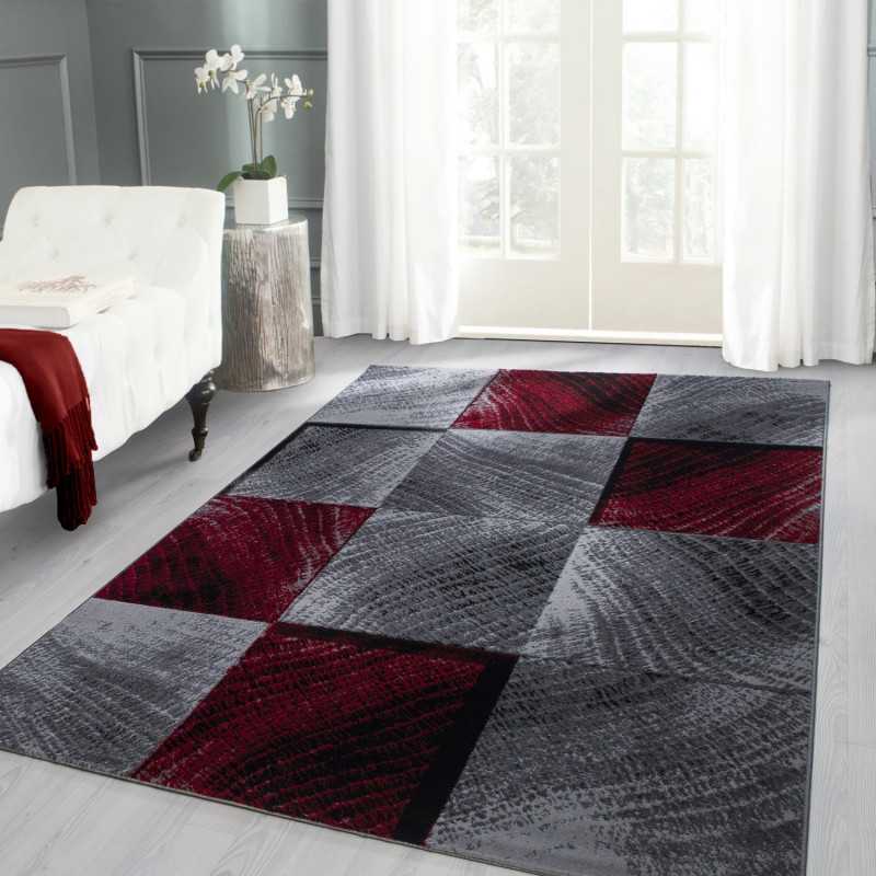 Tapis Moderne Design Plus 8003 Rouge - Ayyildiz
