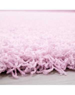 Hoogpolig vloerkleed, effen kleur: roze