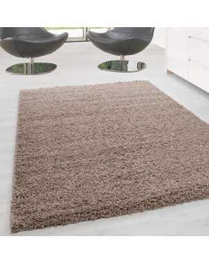 Hoogpolig vloerkleed, effen kleur, poolhoogte 5 cm, beige