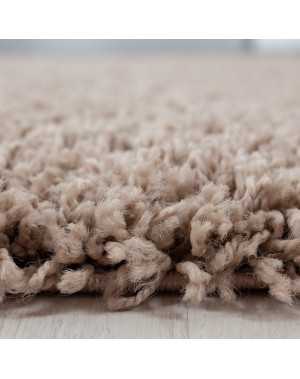 Tapis Shaggy pile longue couleur unique Hauteur de pile 5cm Beige