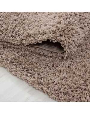 Hoogpolig vloerkleed, effen kleur, poolhoogte 5 cm, beige